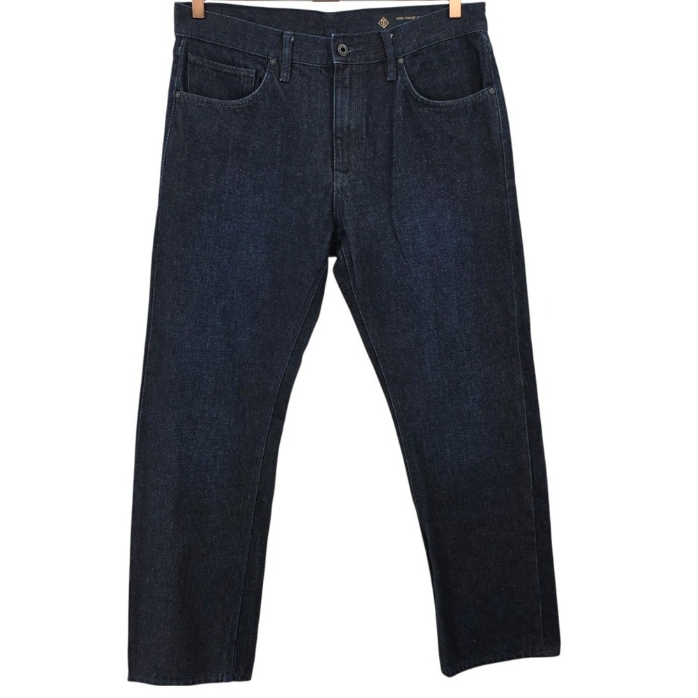 Roark Mens 34 Blue Black HWY 128‎ Straight Fit Denim Jeans Pants